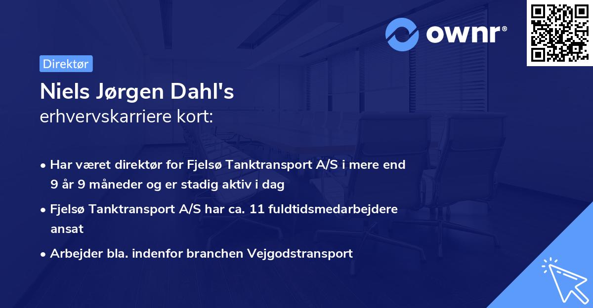 Niels Jørgen Dahl's erhvervskarriere kort