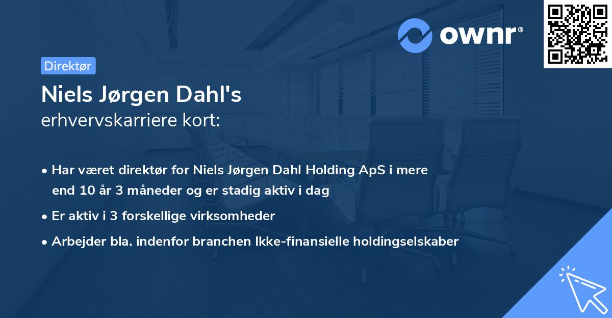 Niels Jørgen Dahl's erhvervskarriere kort