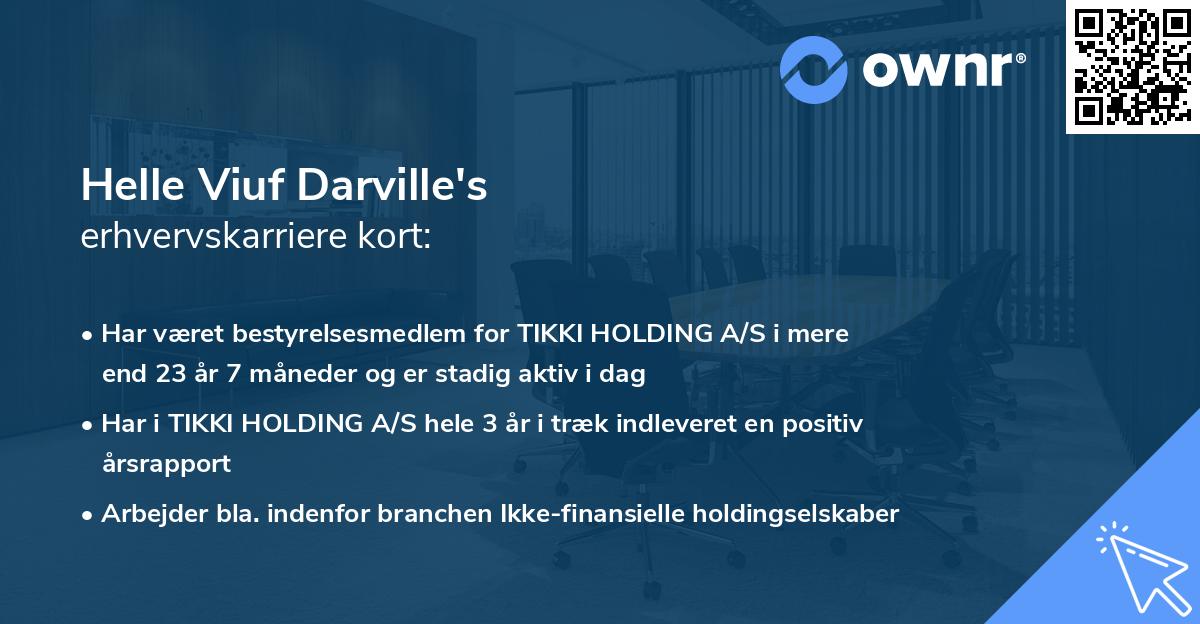 Helle Viuf Darville's erhvervskarriere kort