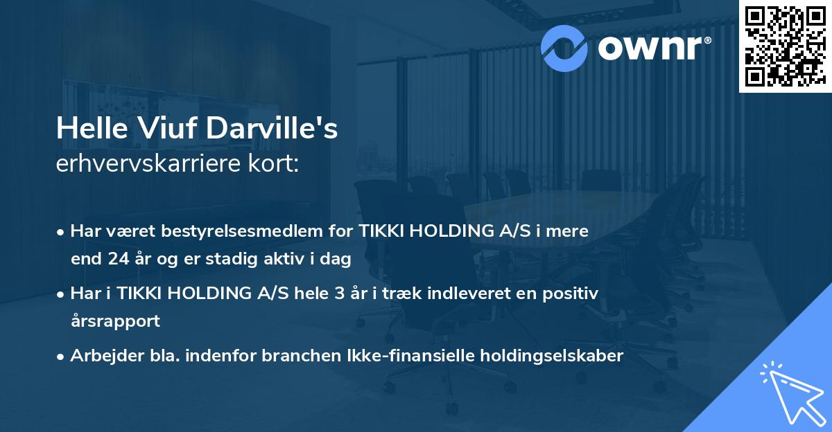 Helle Viuf Darville's erhvervskarriere kort