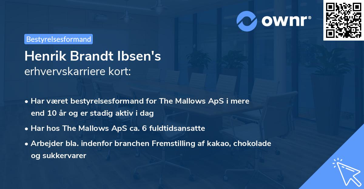 Henrik Brandt Ibsen's erhvervskarriere kort
