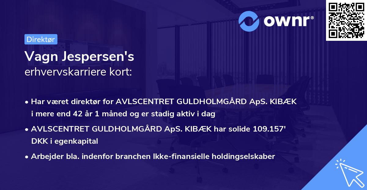Vagn Jespersen's erhvervskarriere kort
