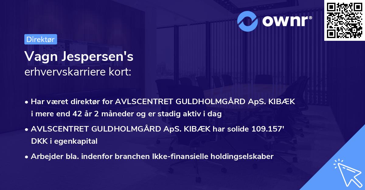 Vagn Jespersen's erhvervskarriere kort