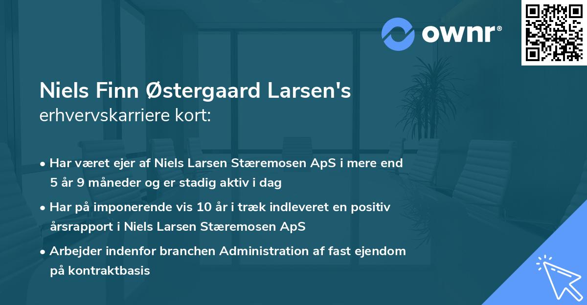 Niels Finn Østergaard Larsen's erhvervskarriere kort