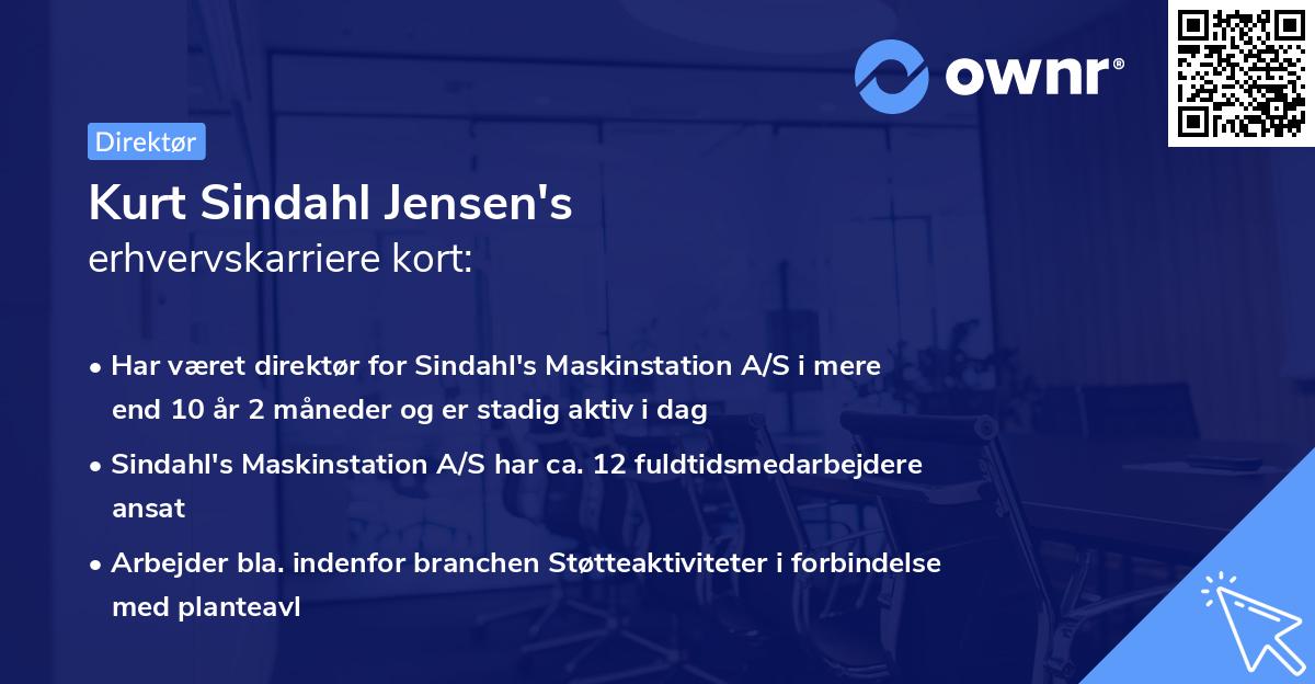 Kurt Sindahl Jensen's erhvervskarriere kort