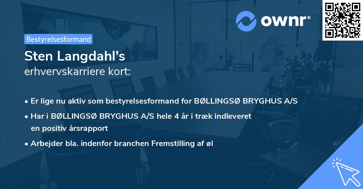 Sten Langdahl's erhvervskarriere kort