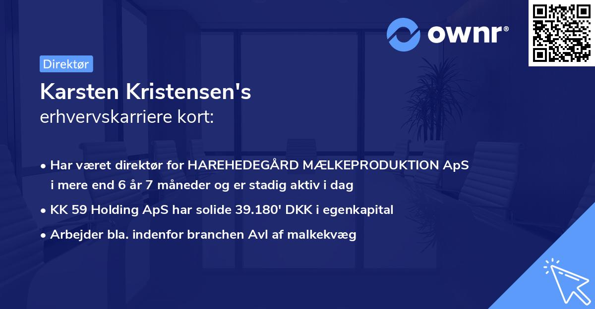 Karsten Kristensen's erhvervskarriere kort