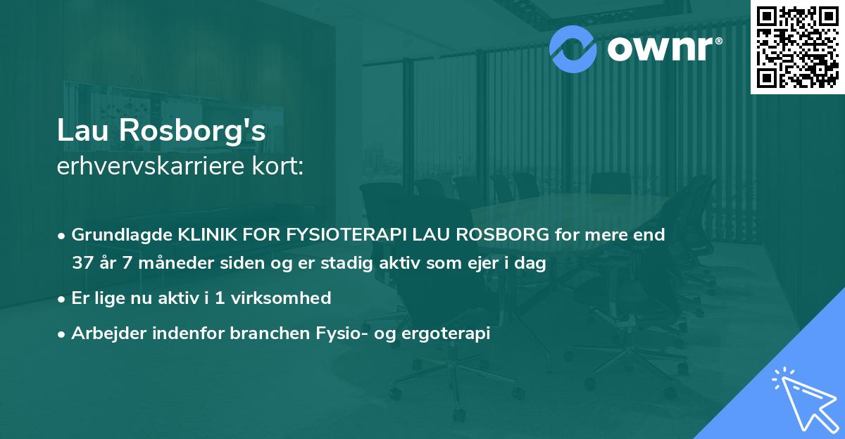 Lau Rosborg's erhvervskarriere kort