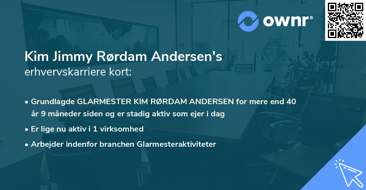 Kim Jimmy Rørdam Andersen's erhvervskarriere kort