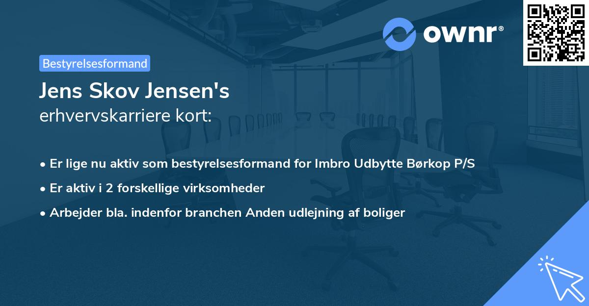 Jens Skov Jensen's erhvervskarriere kort
