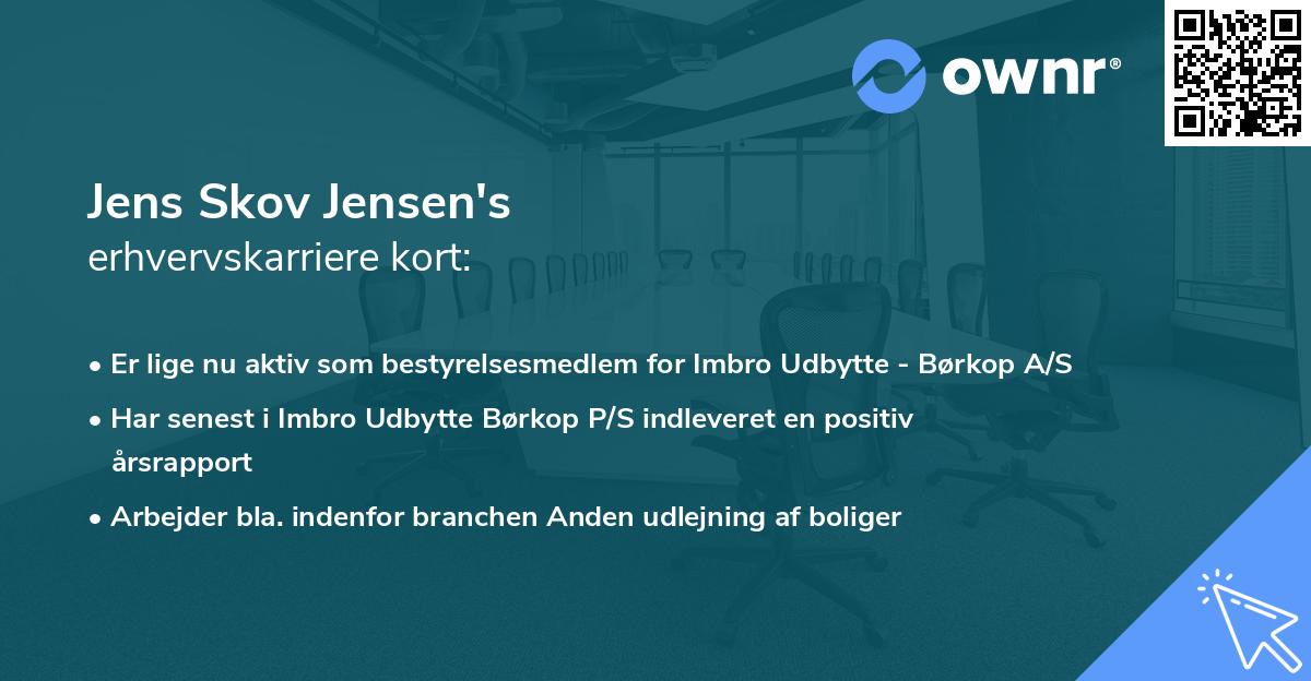 Jens Skov Jensen's erhvervskarriere kort