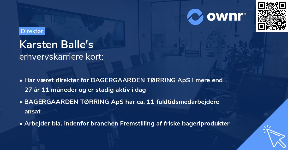 Karsten Balle's erhvervskarriere kort