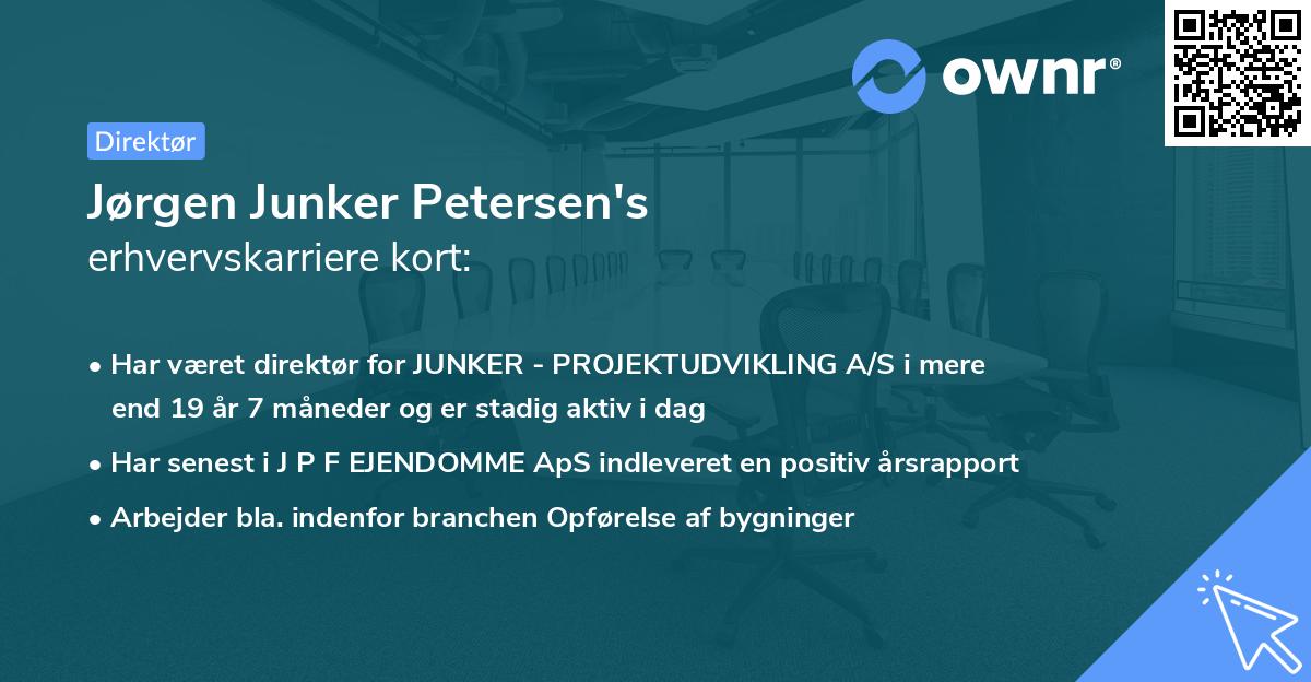 Jørgen Junker Petersen's erhvervskarriere kort