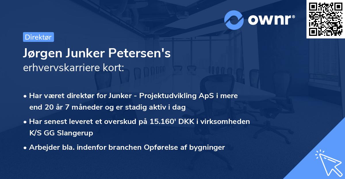 Jørgen Junker Petersen's erhvervskarriere kort