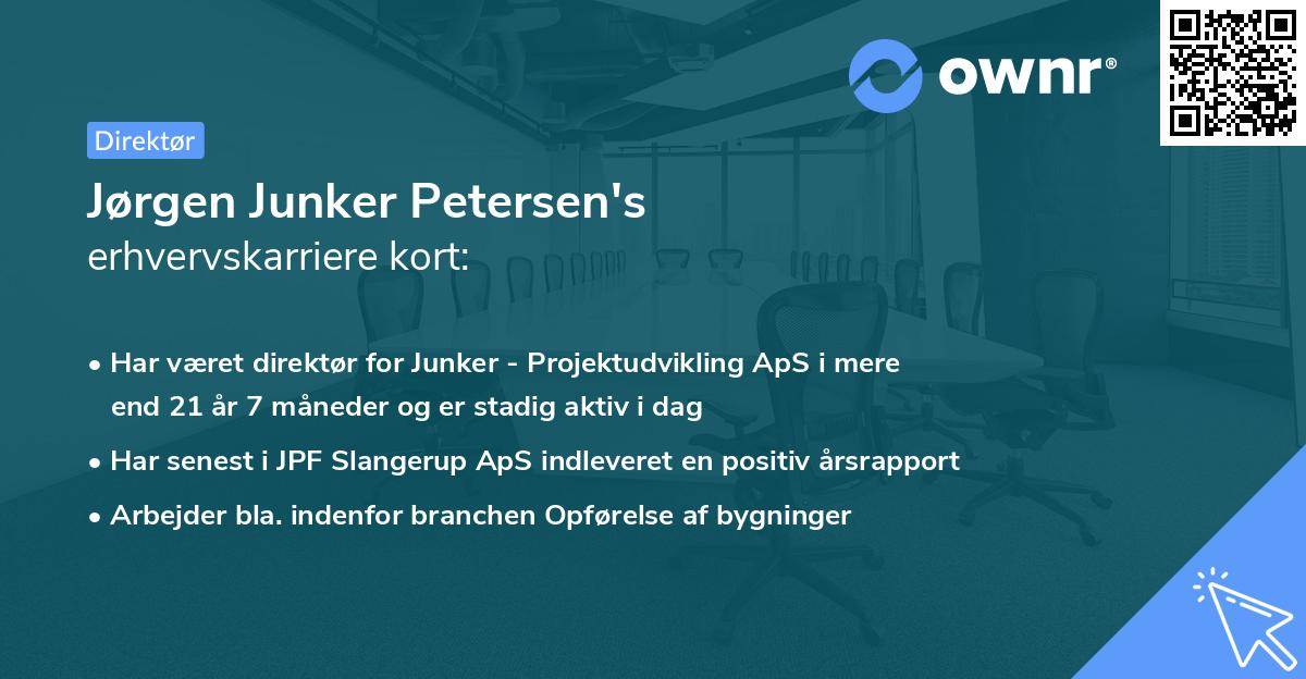 Jørgen Junker Petersen's erhvervskarriere kort