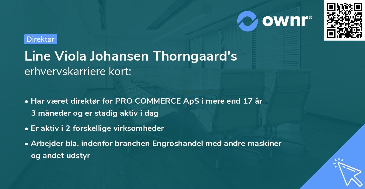 Line Viola Johansen Thorngaard's erhvervskarriere kort