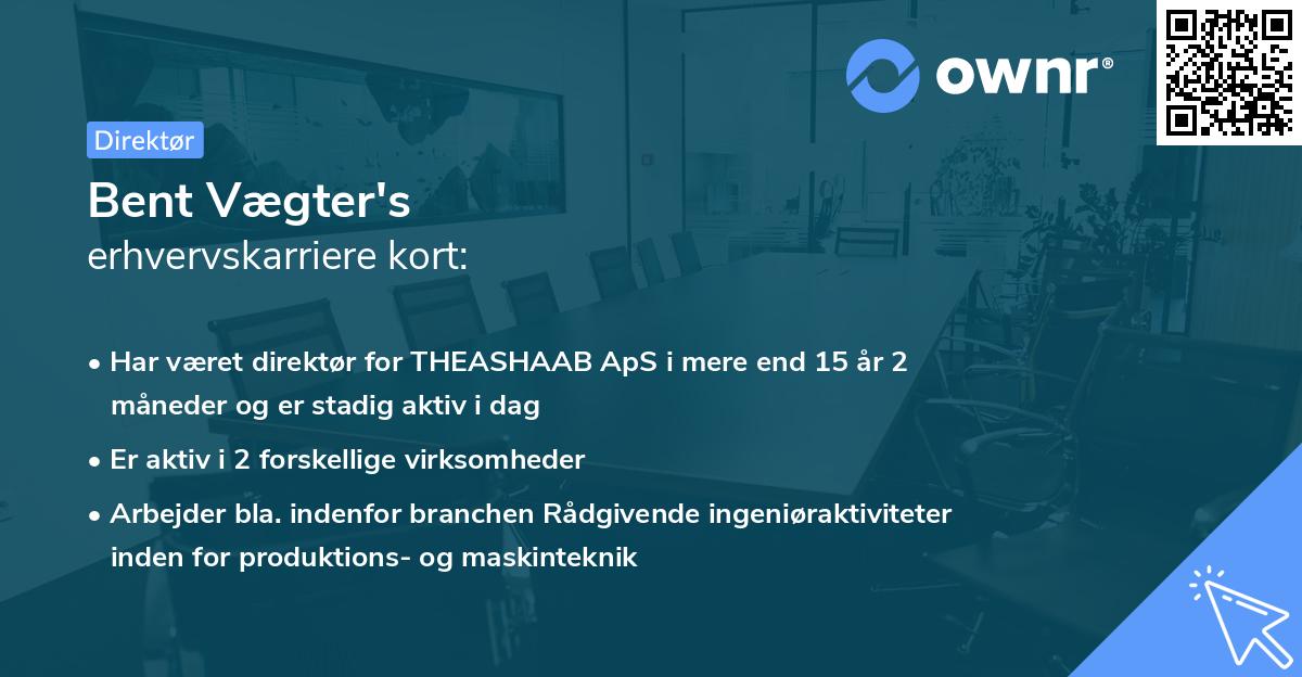 Bent Vægter's erhvervskarriere kort