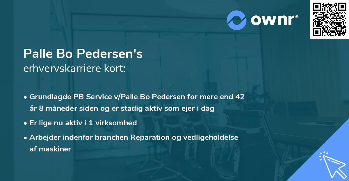 Palle Bo Pedersen's erhvervskarriere kort