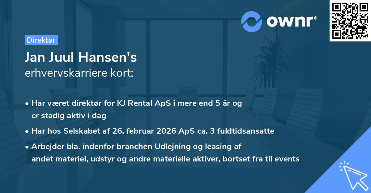 Jan Juul Hansen's erhvervskarriere kort