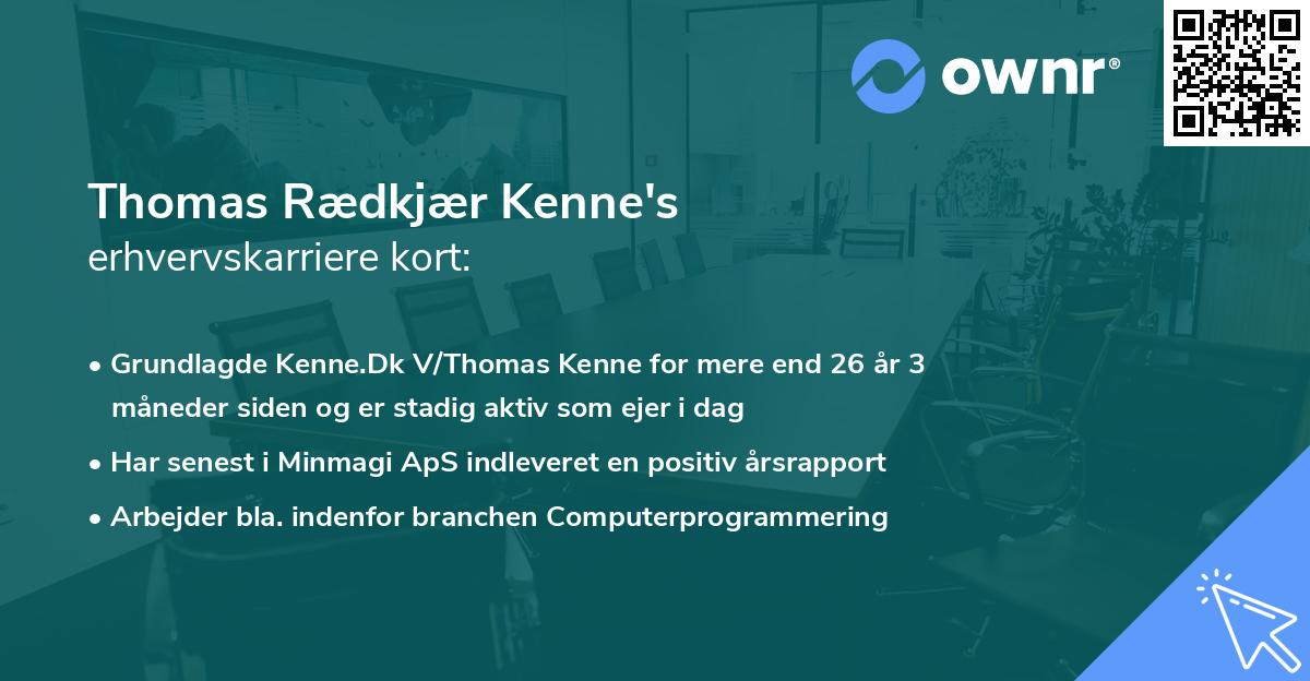 Thomas Rædkjær Kenne's erhvervskarriere kort