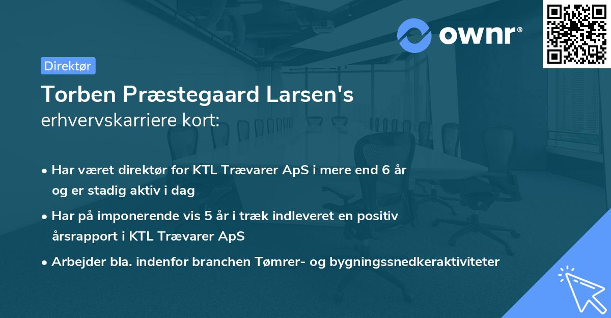 Torben Præstegaard Larsen's erhvervskarriere kort