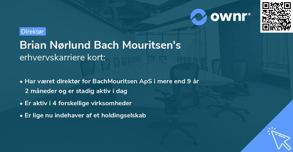 Brian Nørlund Bach Mouritsen's erhvervskarriere kort