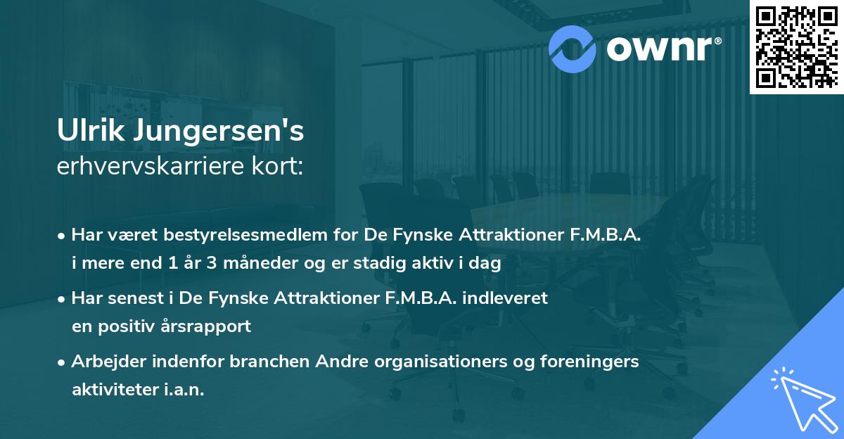 Ulrik Jungersen's erhvervskarriere kort