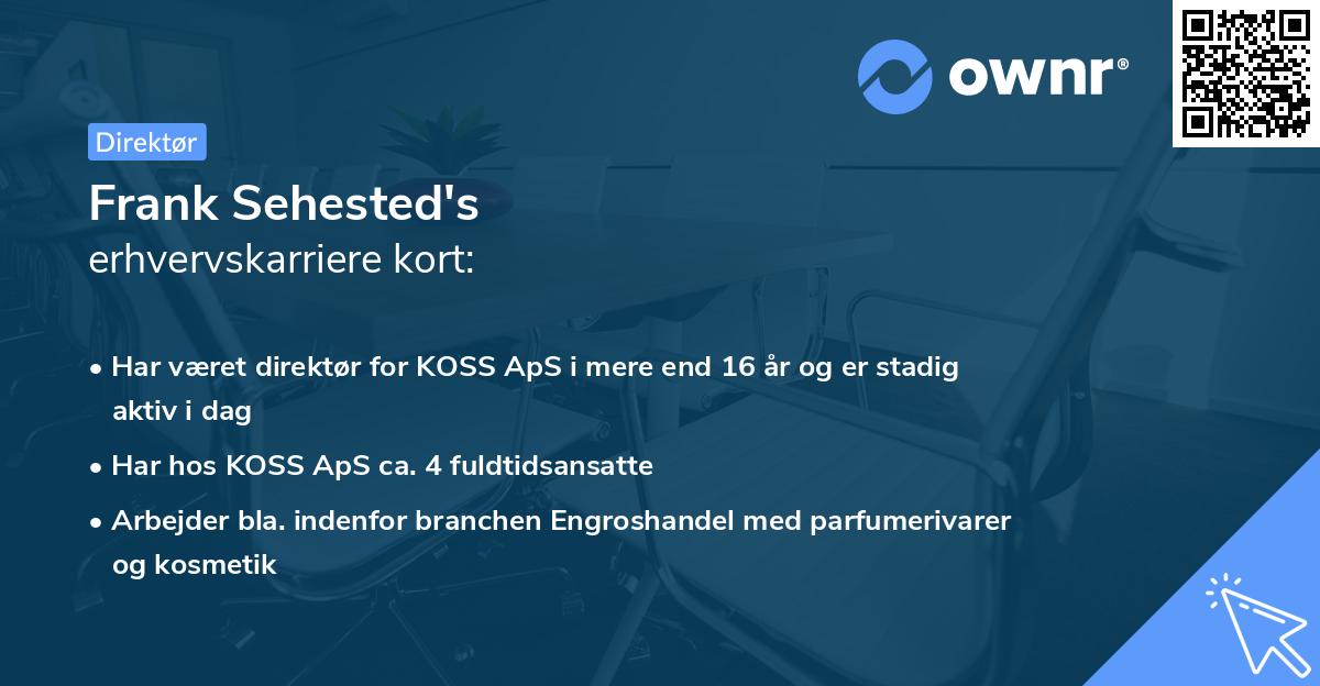 Frank Sehested's erhvervskarriere kort