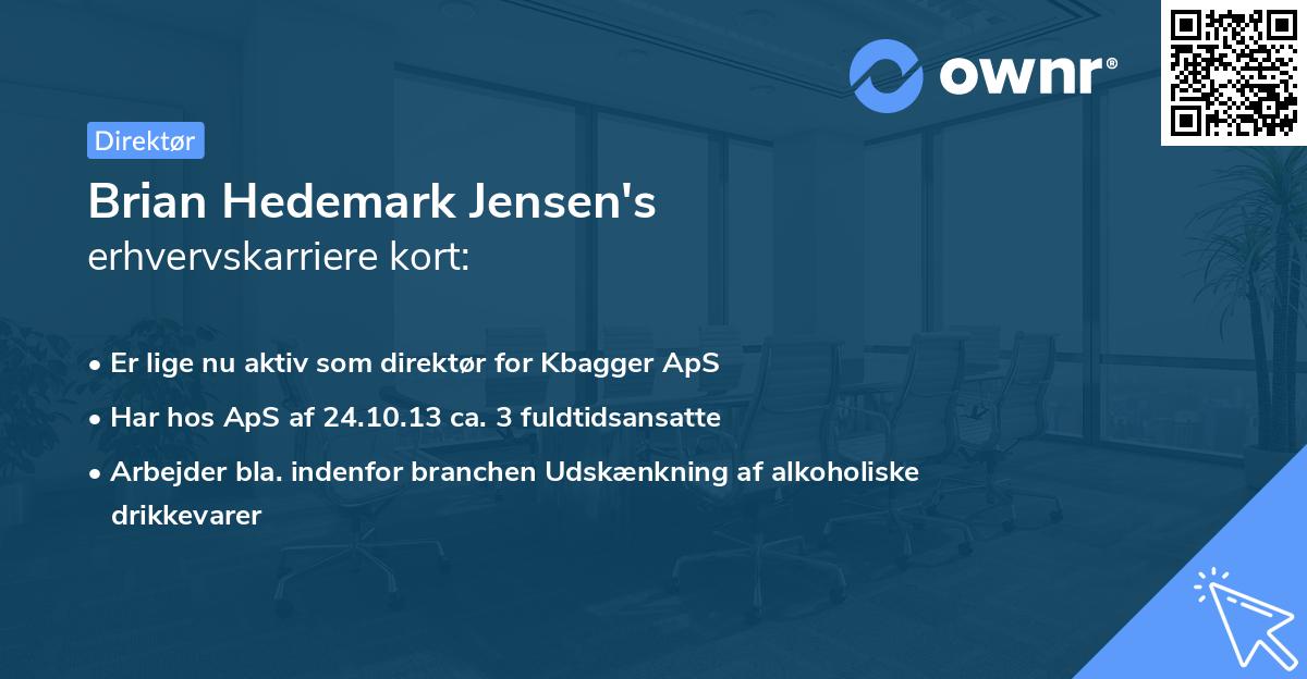 Brian Hedemark Jensen's erhvervskarriere kort