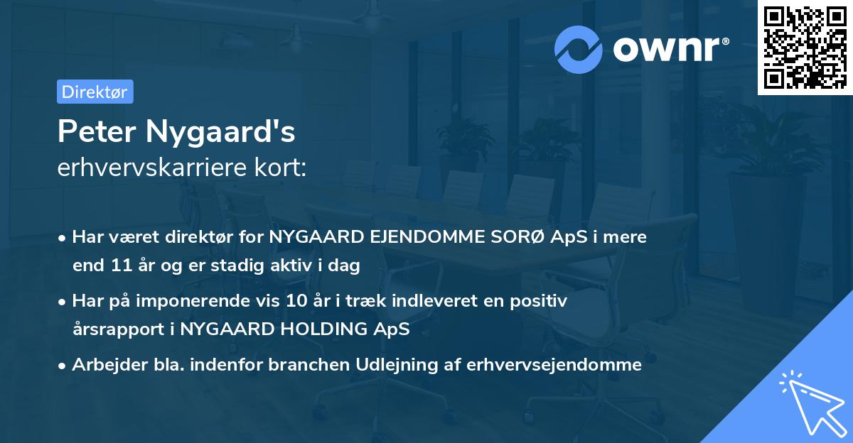 Peter Nygaard's erhvervskarriere kort