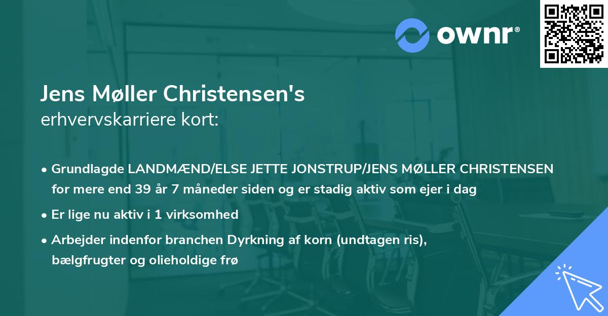 Jens Møller Christensen's erhvervskarriere kort