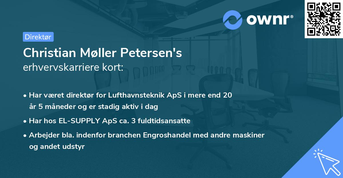 Christian Møller Petersen's erhvervskarriere kort