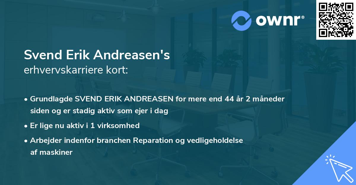 Svend Erik Andreasen's erhvervskarriere kort