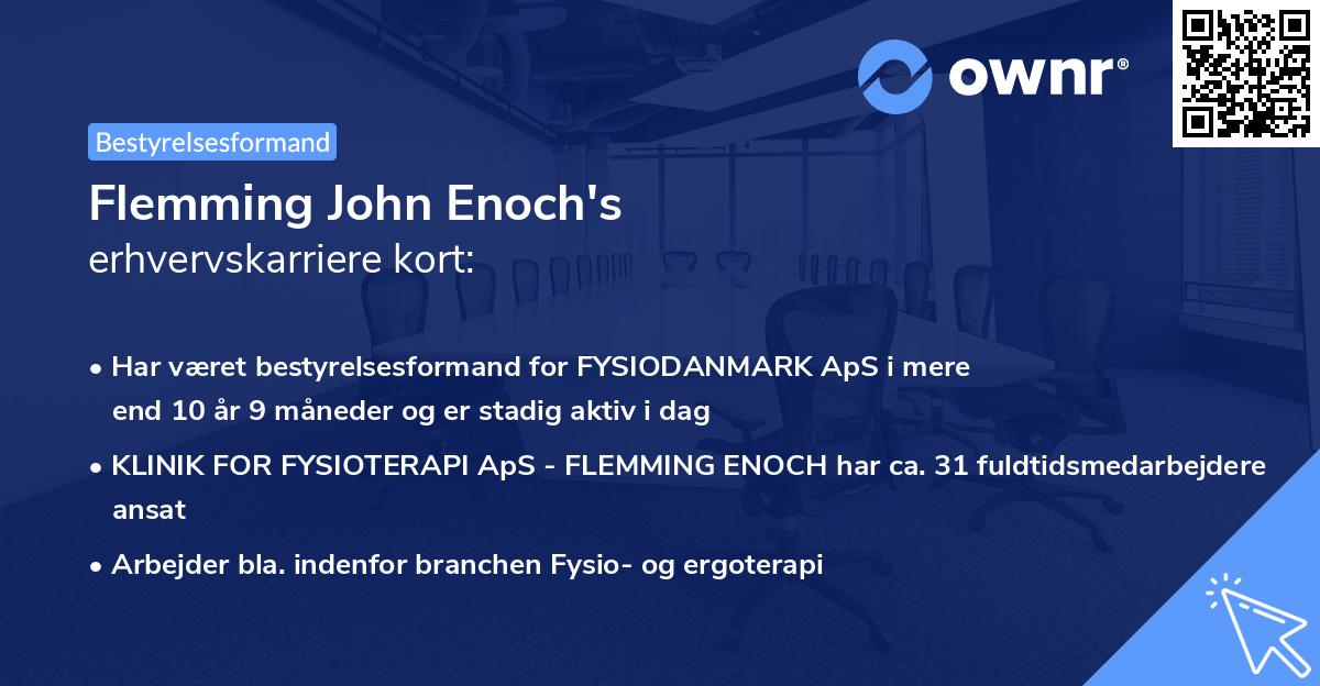 Flemming John Enoch's erhvervskarriere kort
