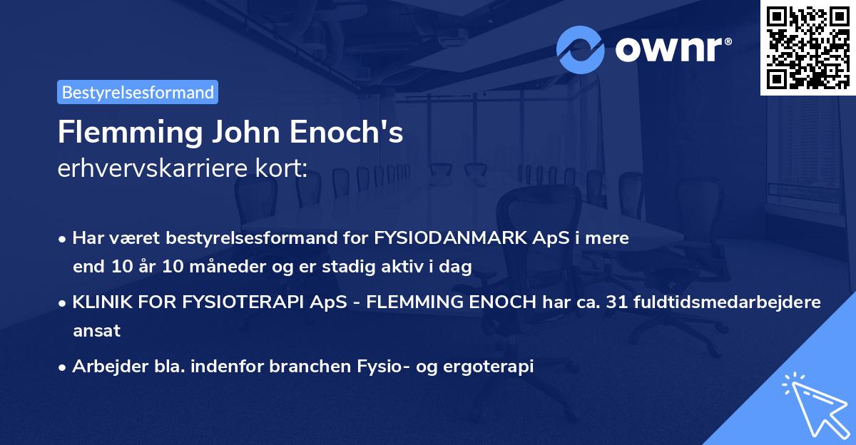 Flemming John Enoch's erhvervskarriere kort