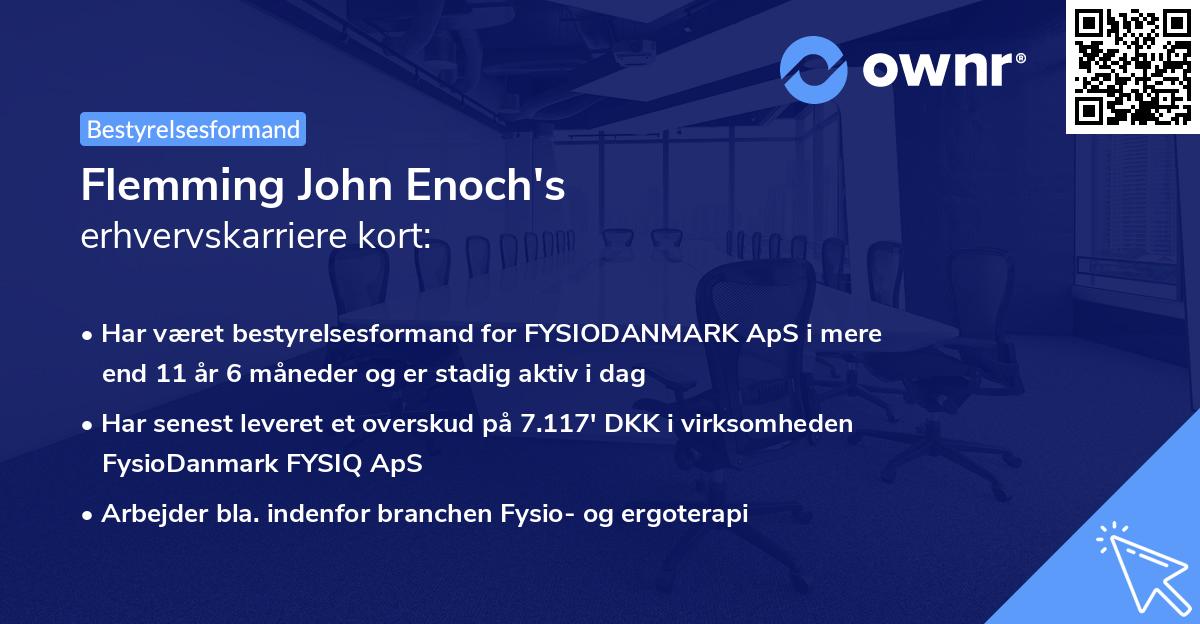 Flemming John Enoch's erhvervskarriere kort