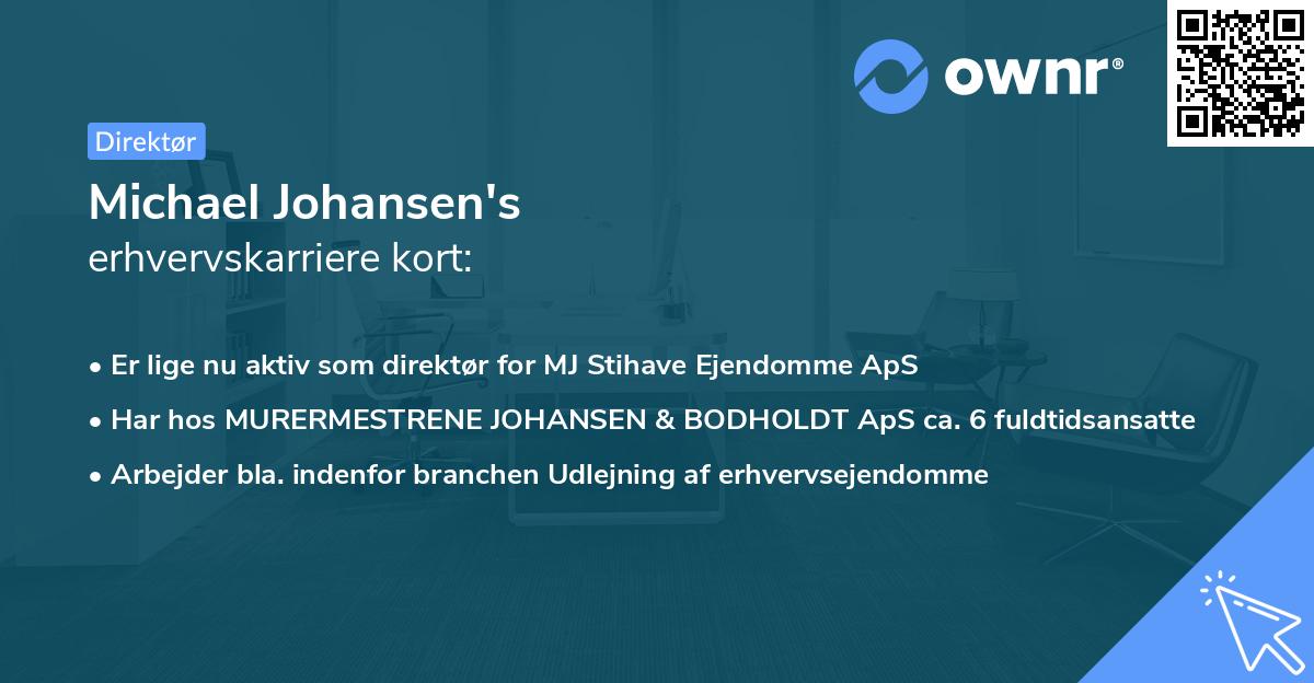 Michael Johansen's erhvervskarriere kort