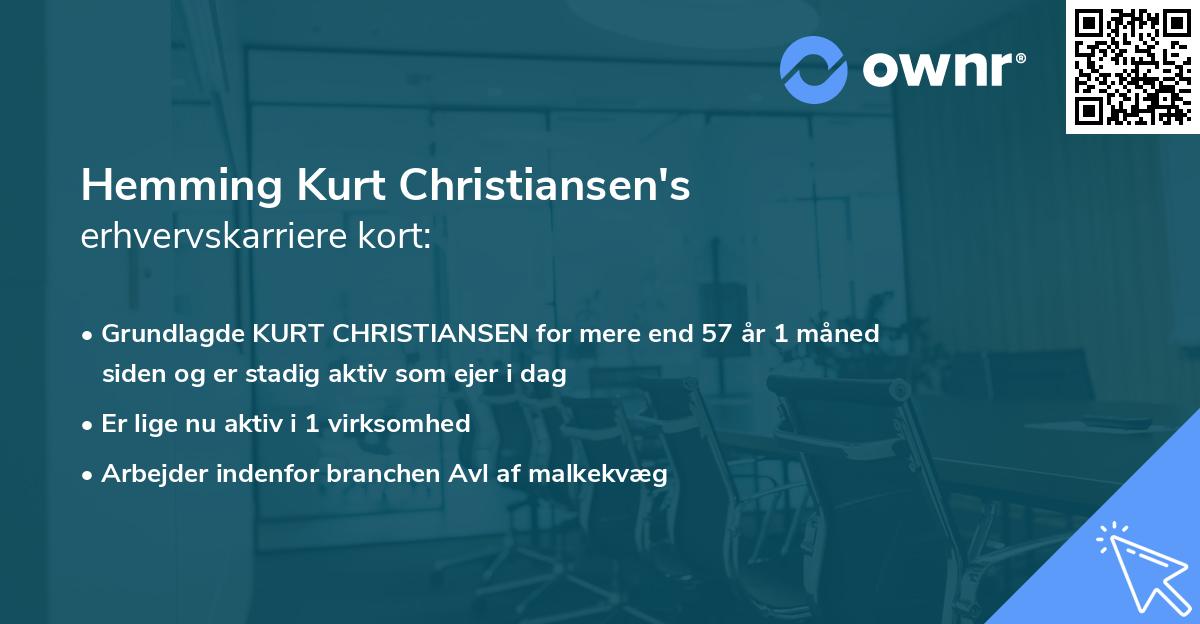 Hemming Kurt Christiansen's erhvervskarriere kort