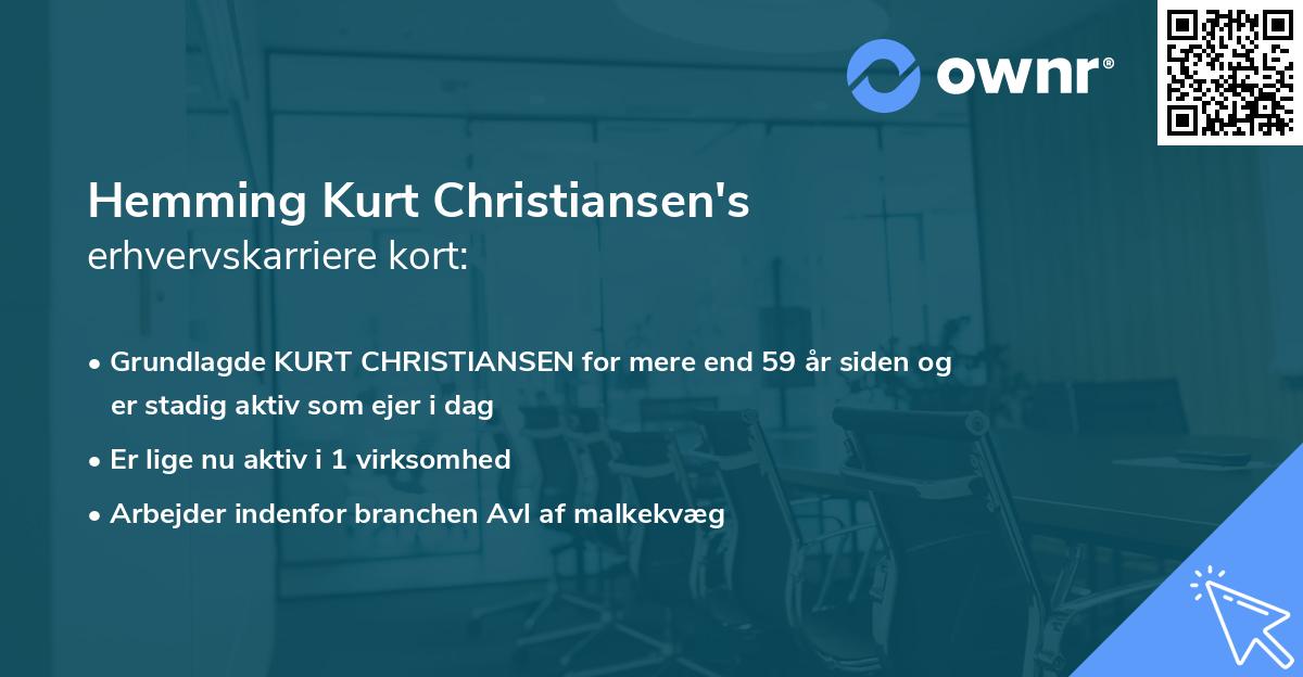 Hemming Kurt Christiansen's erhvervskarriere kort