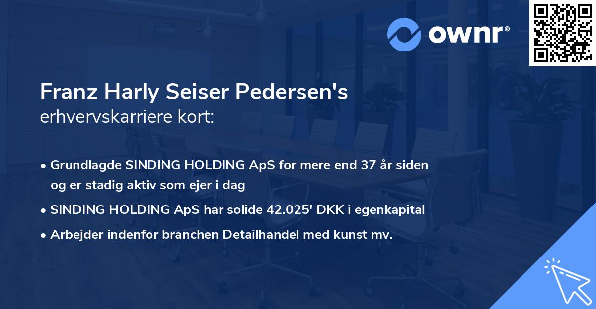 Franz Harly Seiser Pedersen's erhvervskarriere kort