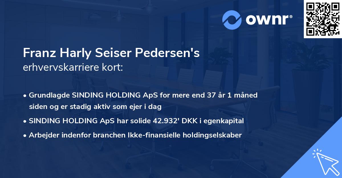 Franz Harly Seiser Pedersen's erhvervskarriere kort