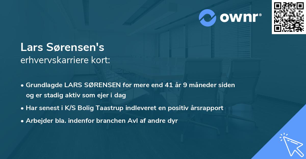 Lars Sørensen's erhvervskarriere kort
