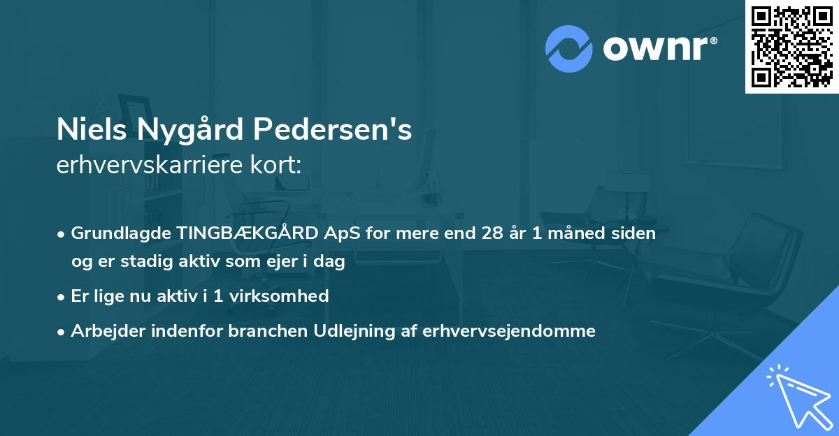 Niels Nygård Pedersen's erhvervskarriere kort