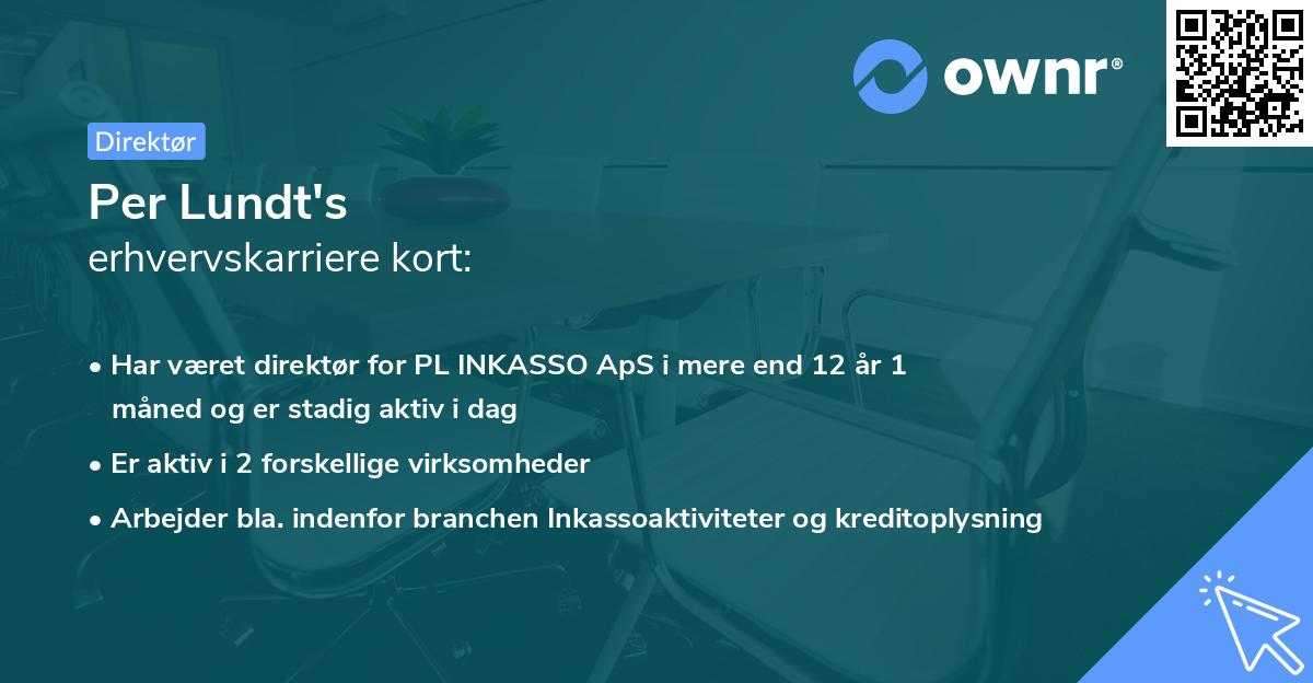 Per Lundt's erhvervskarriere kort