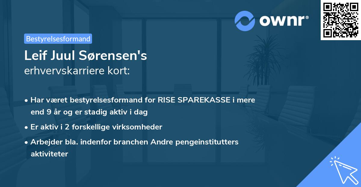 Leif Juul Sørensen's erhvervskarriere kort