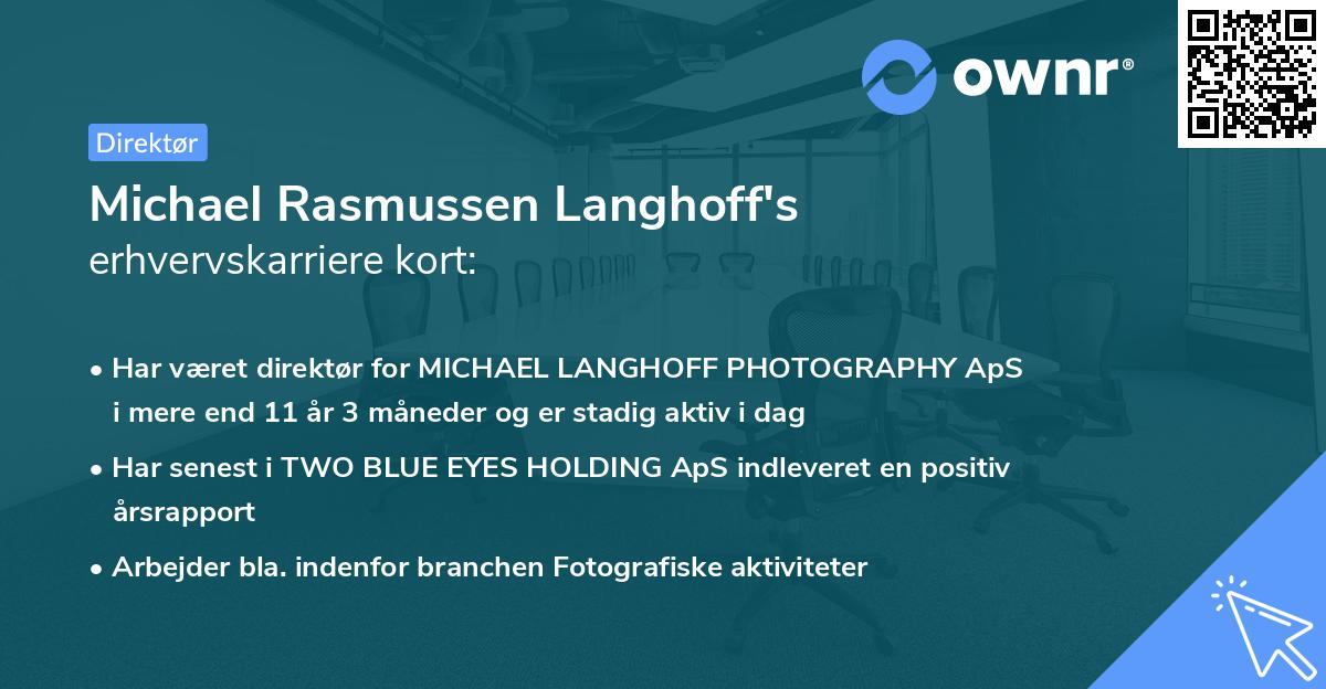 Michael Rasmussen Langhoff's erhvervskarriere kort