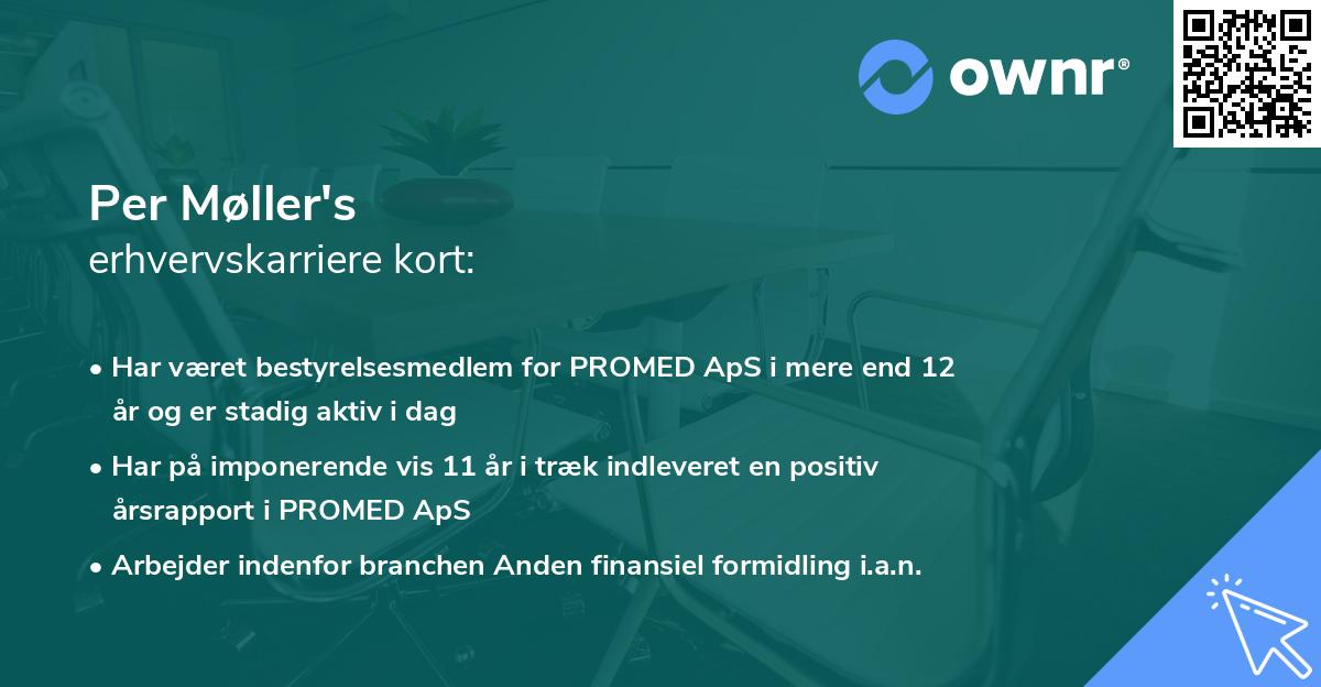 Per Møller's erhvervskarriere kort