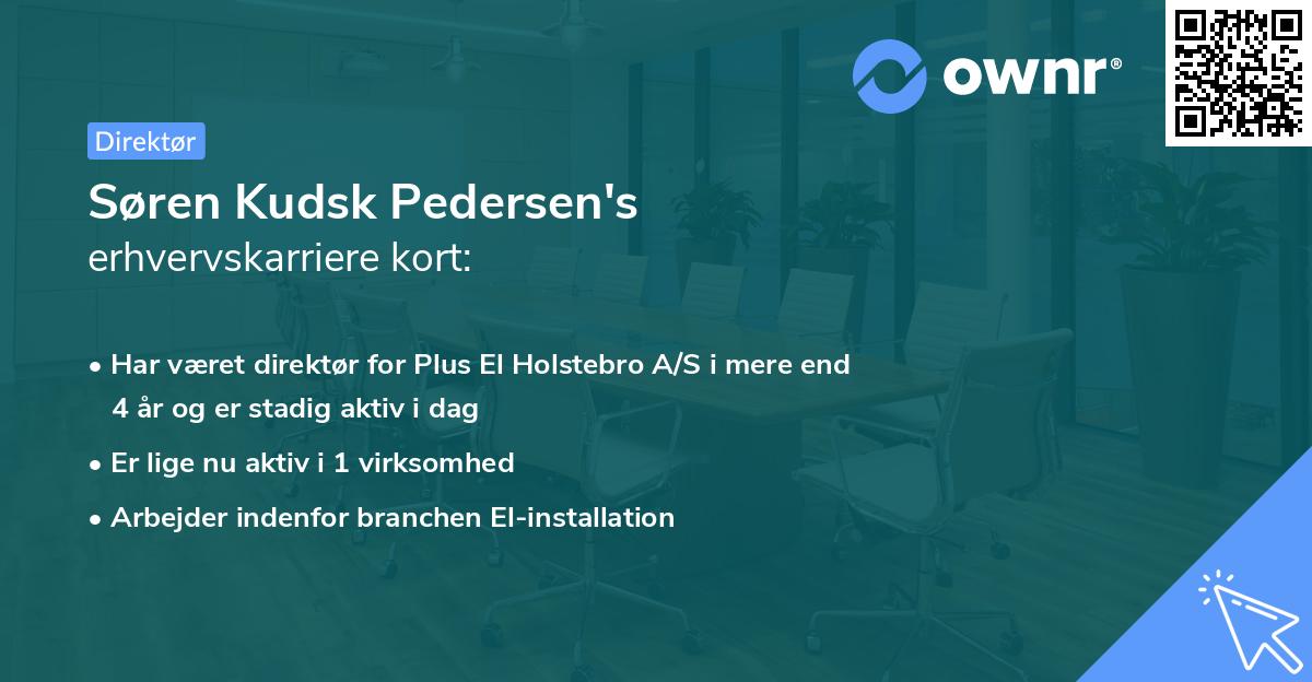 Søren Kudsk Pedersen's erhvervskarriere kort