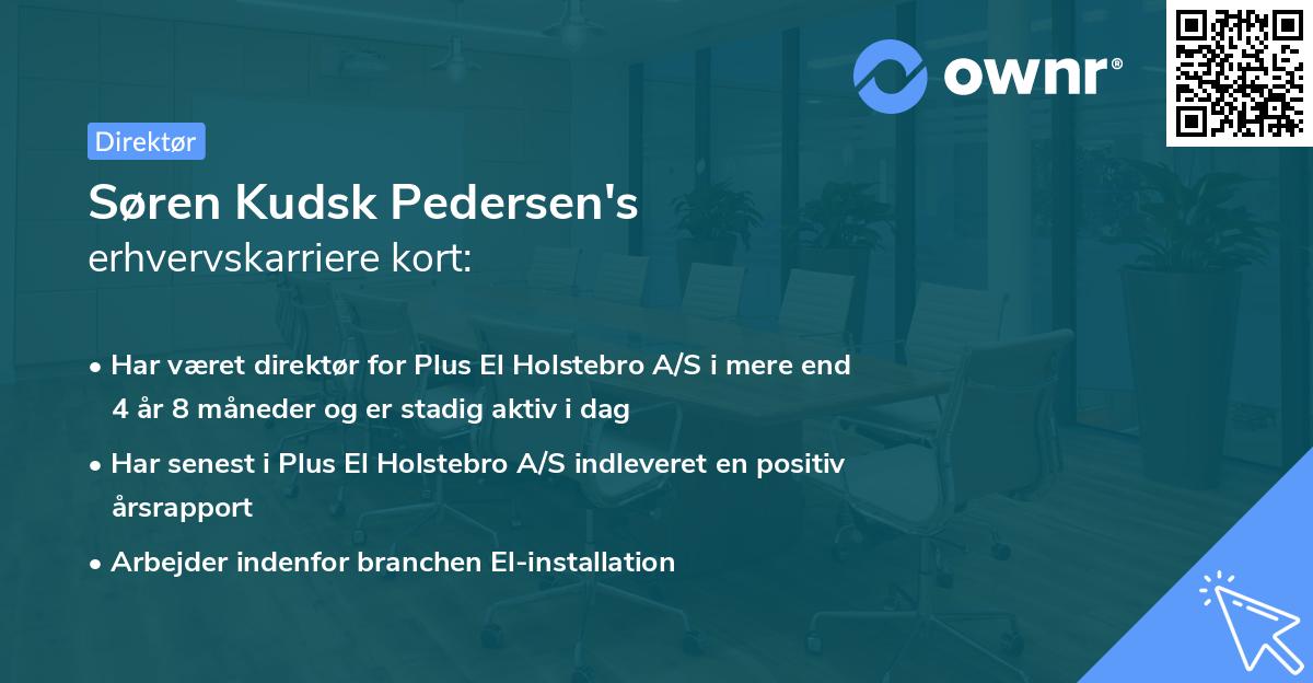 Søren Kudsk Pedersen's erhvervskarriere kort