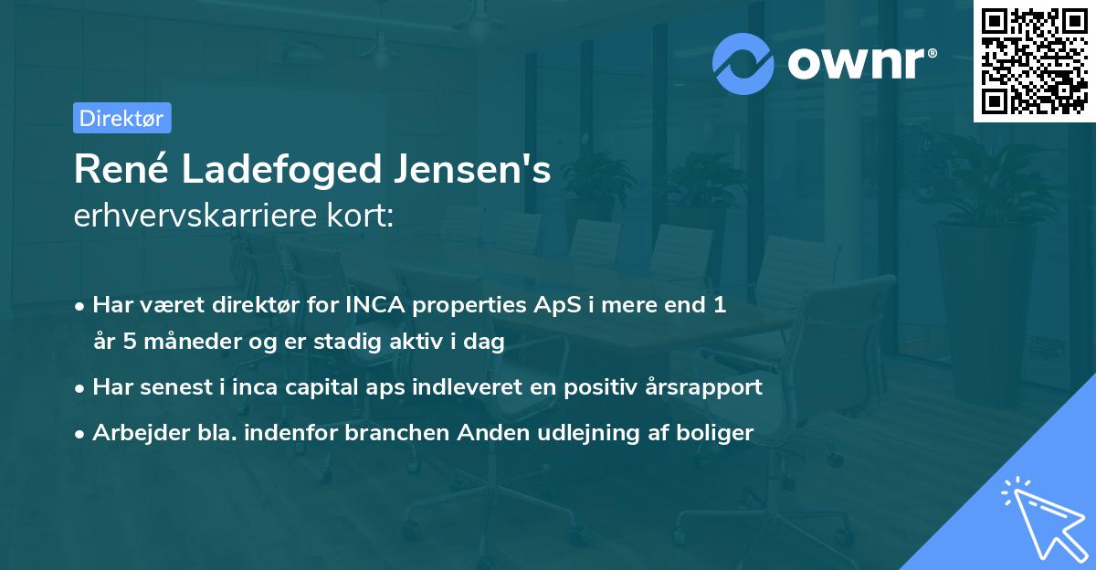 René Ladefoged Jensen's erhvervskarriere kort